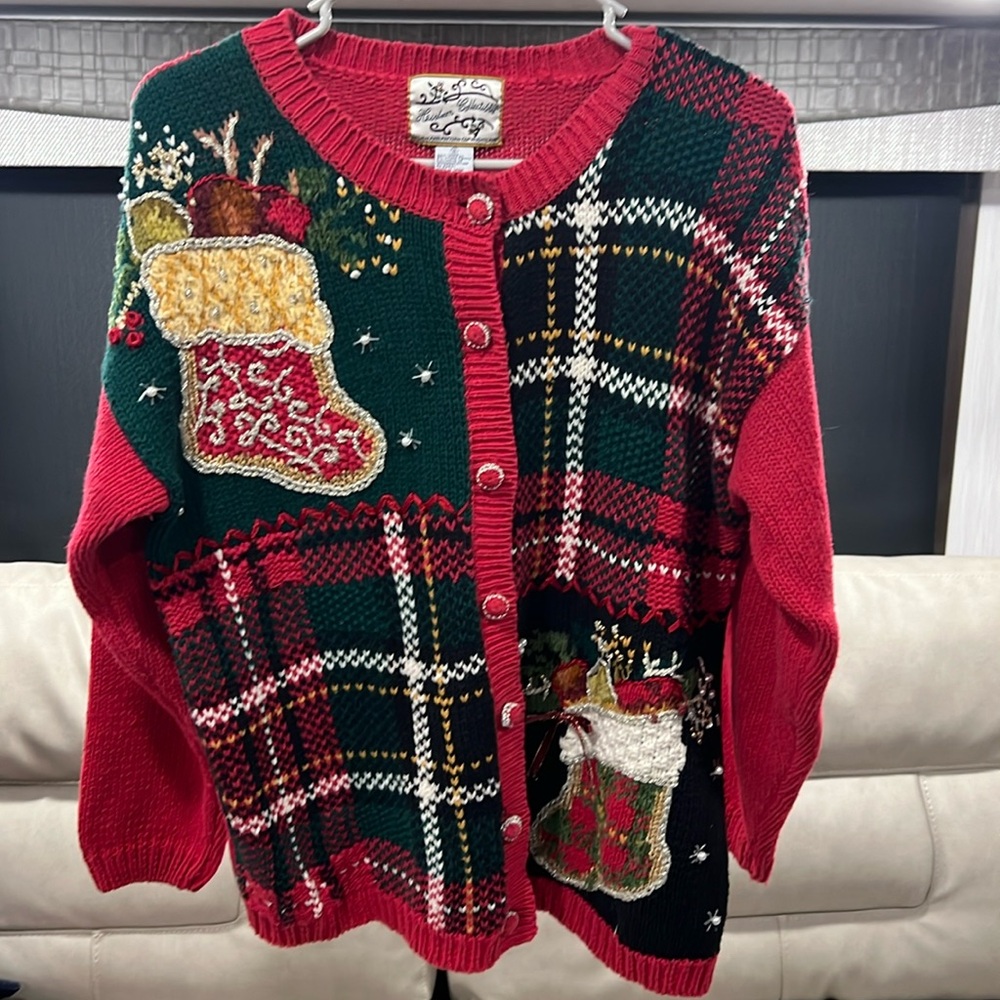 Heirloom Collectibles Christmas Cardigan Sweater